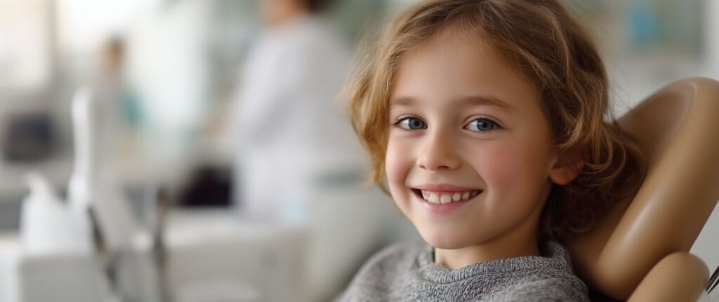 Niña en consulta dental en Cliodent Cancún Zona Sur